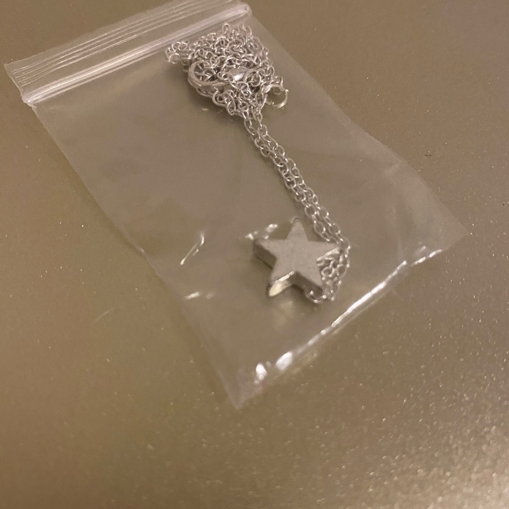 Silver star necklace
